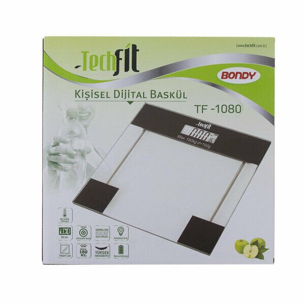 Techfit Baskül Dijital Cam Şeffaf