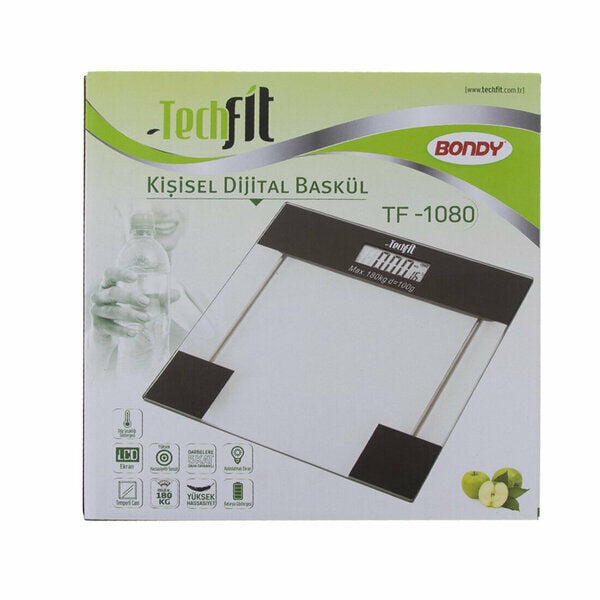 Techfit Baskül Dijital Cam Şeffaf