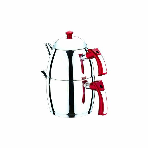 Akdeniz Çaydanlık Takımı Prestij Orta Boy Bakalit Kulp Elma Şekeri