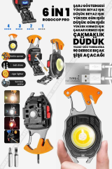 Herevdeyim W5147 Kamp Feneri Anahtarlık Çakmaklı Cam Kırıcı Kemer Kesici