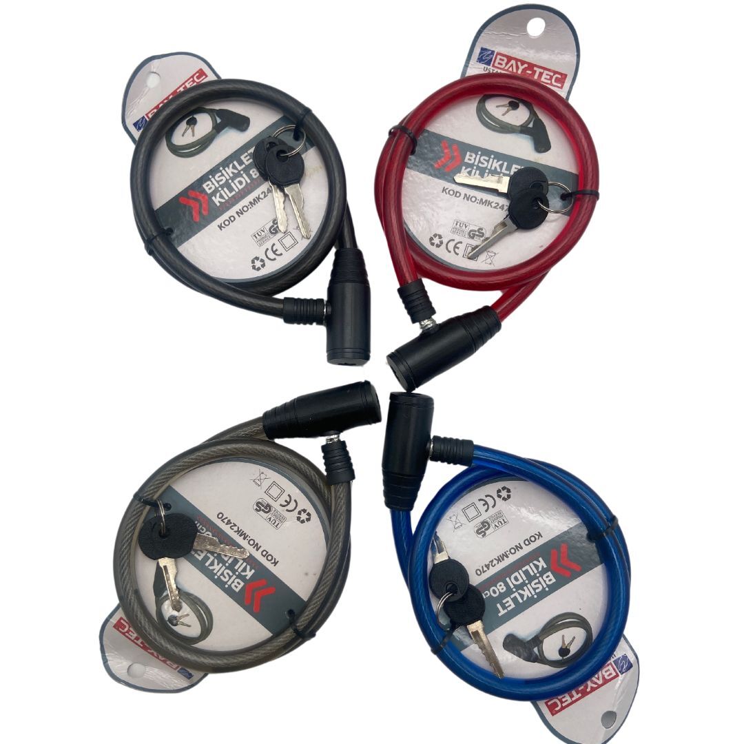 Baytec Bisiklet Kilidi 80cmX12mX3m+9m