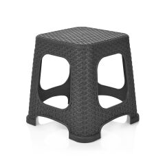 Özgen Plastik 014 Küçük Rattan Tabure Siyah