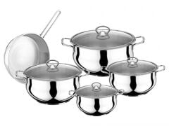 Royal Classic 9 Parça Çelik Tencere Seti 16-20-22-24 Cm