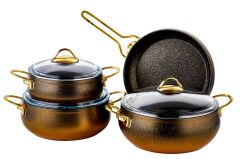 Cvs Granit Tencere Seti Metal Saplı 7 Prç