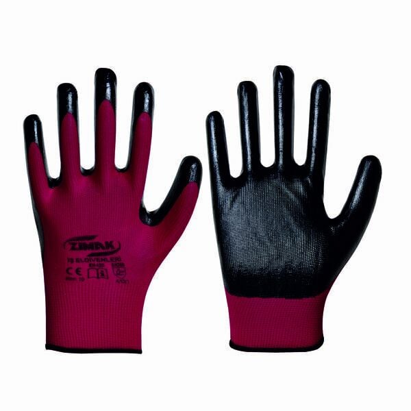 Zimak İş Eldiveni Klasik  EL-135/10 Bordo
