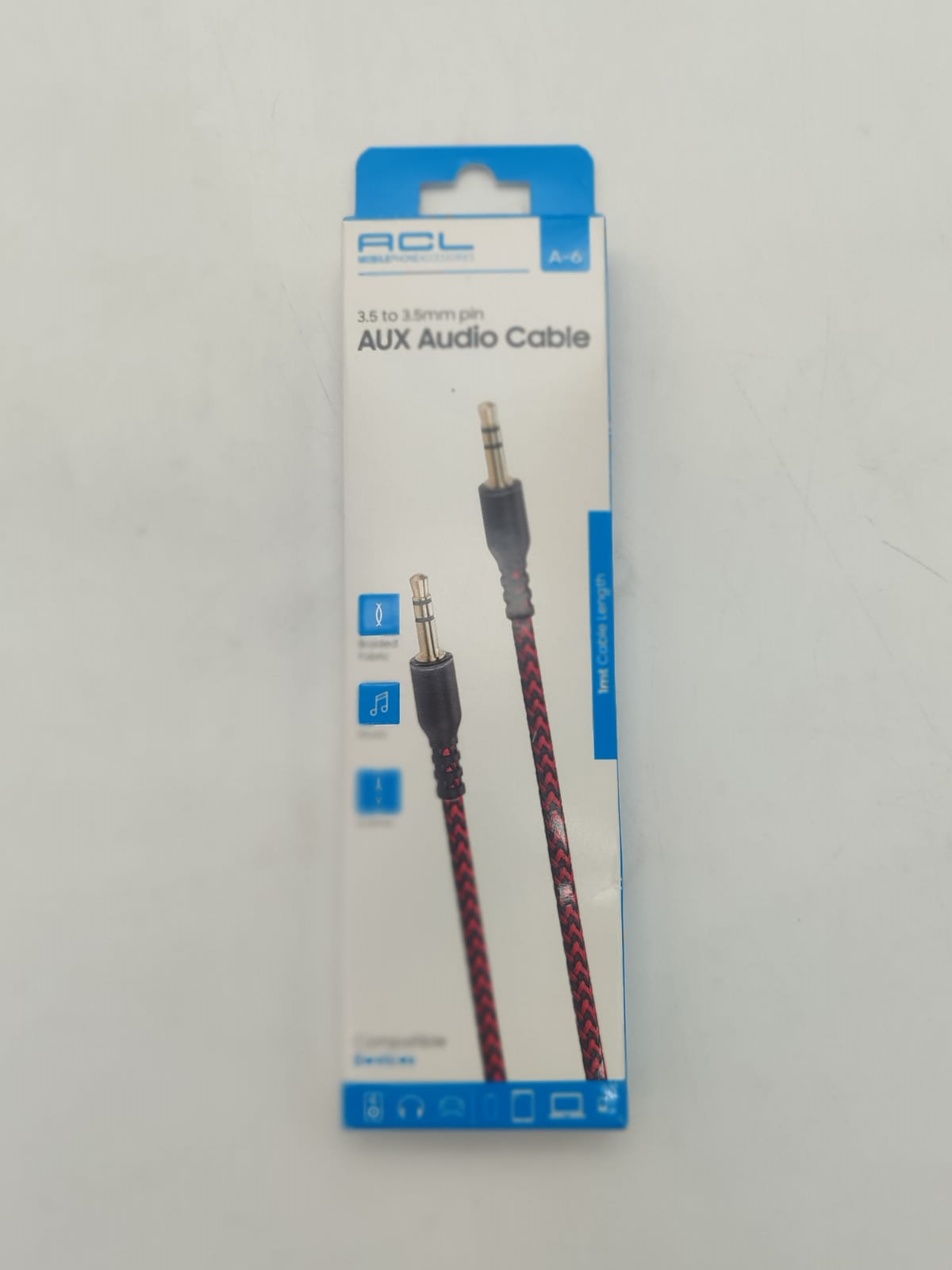 Acl A-6 Aux Ses Kablosu 1 Mt Kırmızı