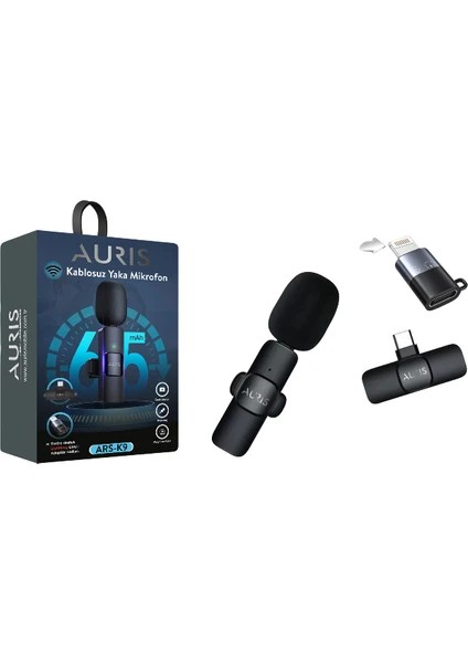 Auris Yaka Mikrofonu Tak Çalıştır Siyah
