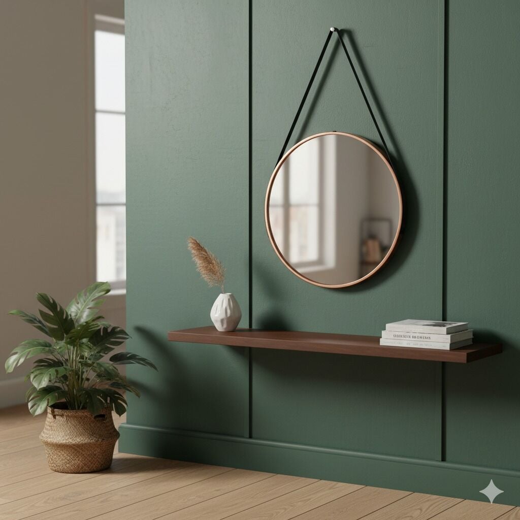 İvory Golden Angel 53 Cm Askılı Yuvarlak Makyaj Aynası