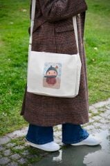 Atölye Hümay El Yapımı Özel Tasarım Bez Postacı Çanta