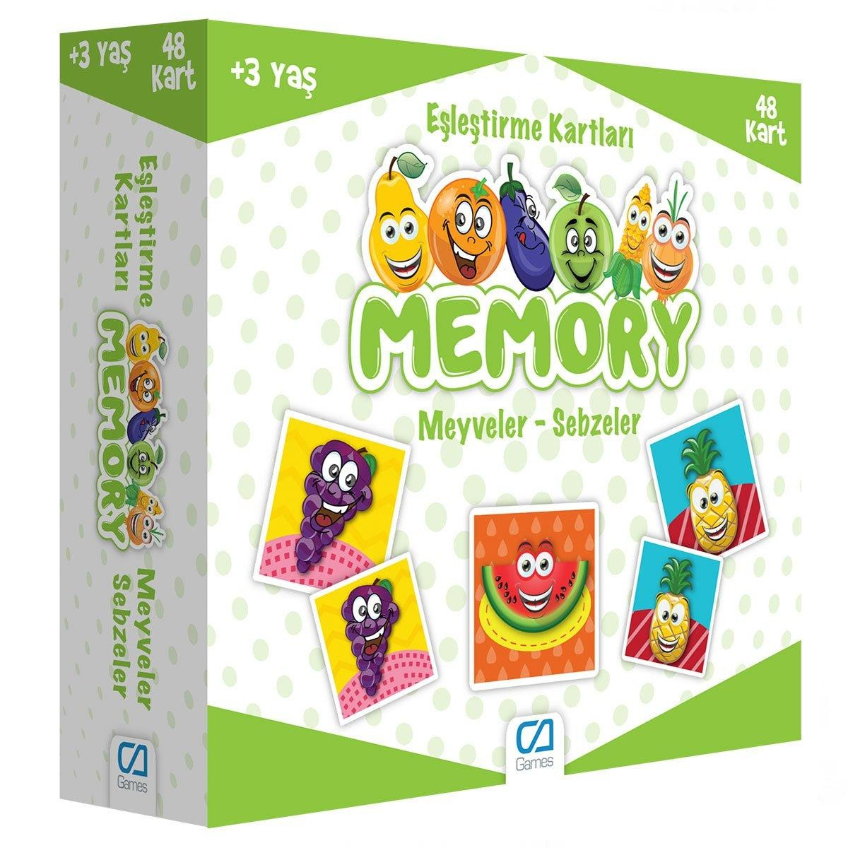 Ca Games Memory Meyveler Sebzeler Eşleştirme Kartları