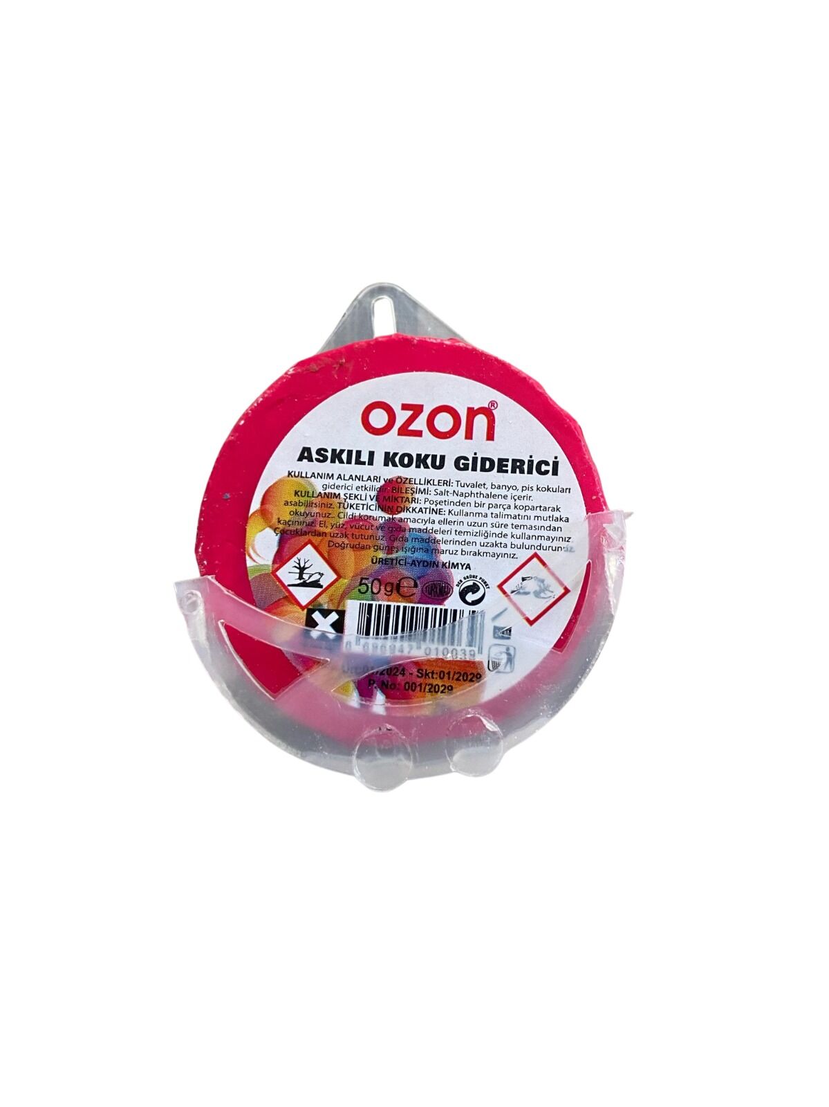 Ozon Wc Askılı Koku Giderici 50 Gr Kırmızı