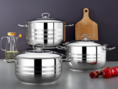 Baron Aşiret 6 Parça Çelik Tencere Seti 26-28-30 Cm