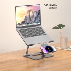 Venandin Cooldock Bilgisayar Telefon Tutucu Yükseltici Stand Siyah