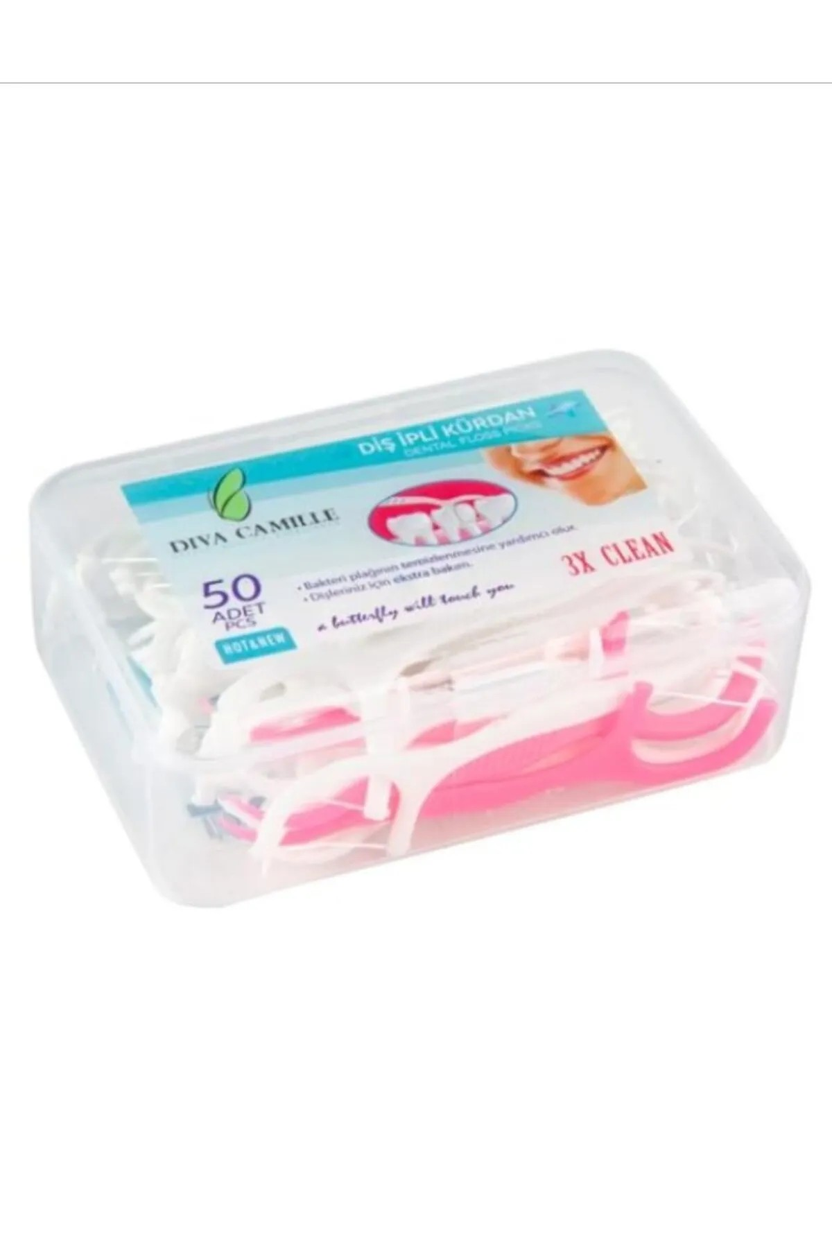 Diva Camille Diş İpli Kürdan 50 Adet