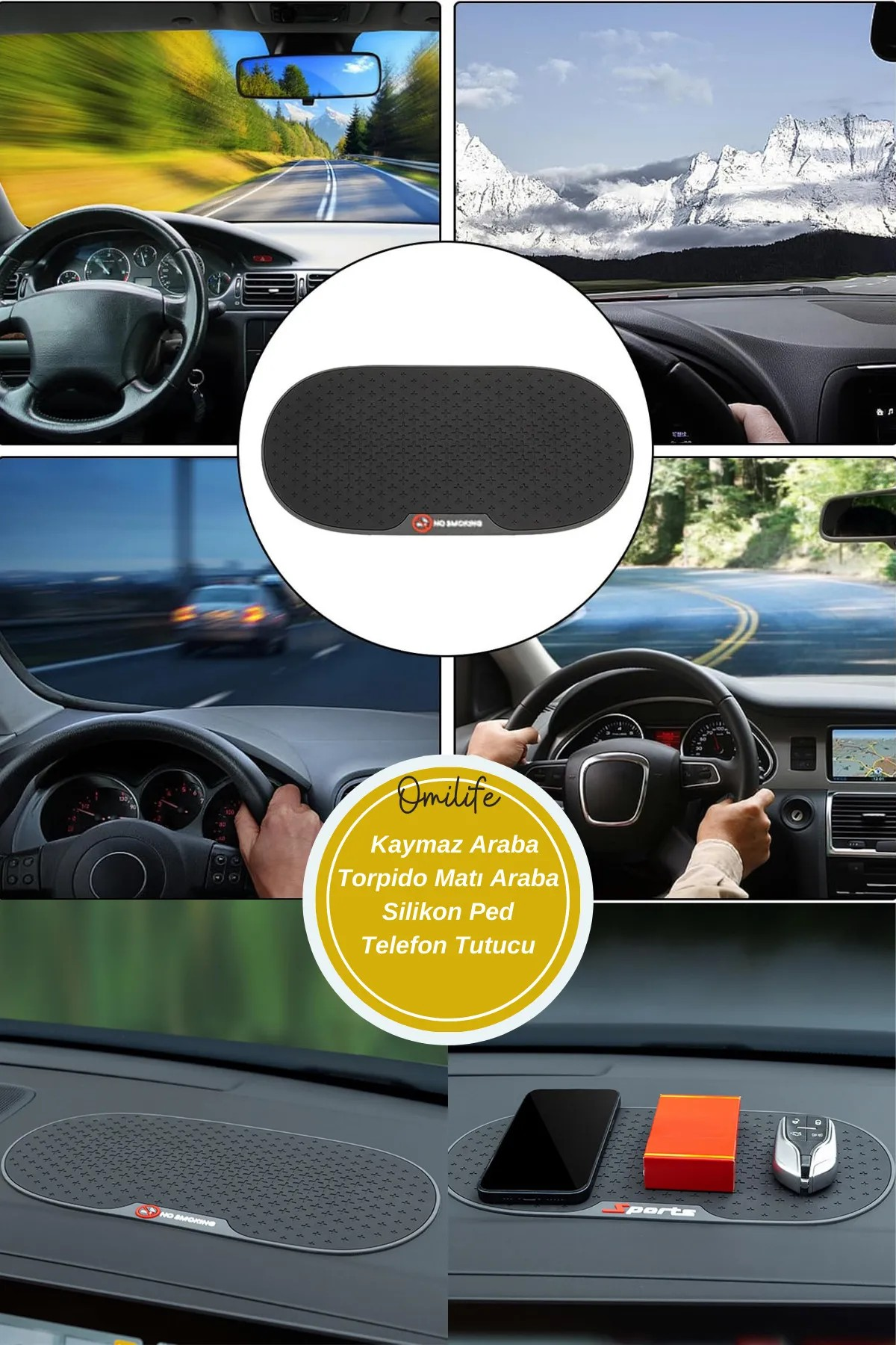 Omilife Araç Torpido Kaydırmaz Telefon Tutucu Fenomen Ürün