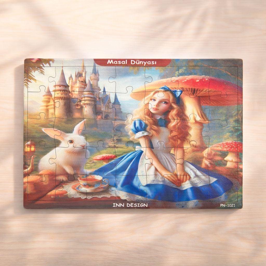 Inn Design 35 Parça Ahşap Puzzle Masal Dünyası