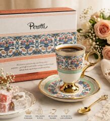 Perotti British Porselen 6 Lı Kahve Fincan