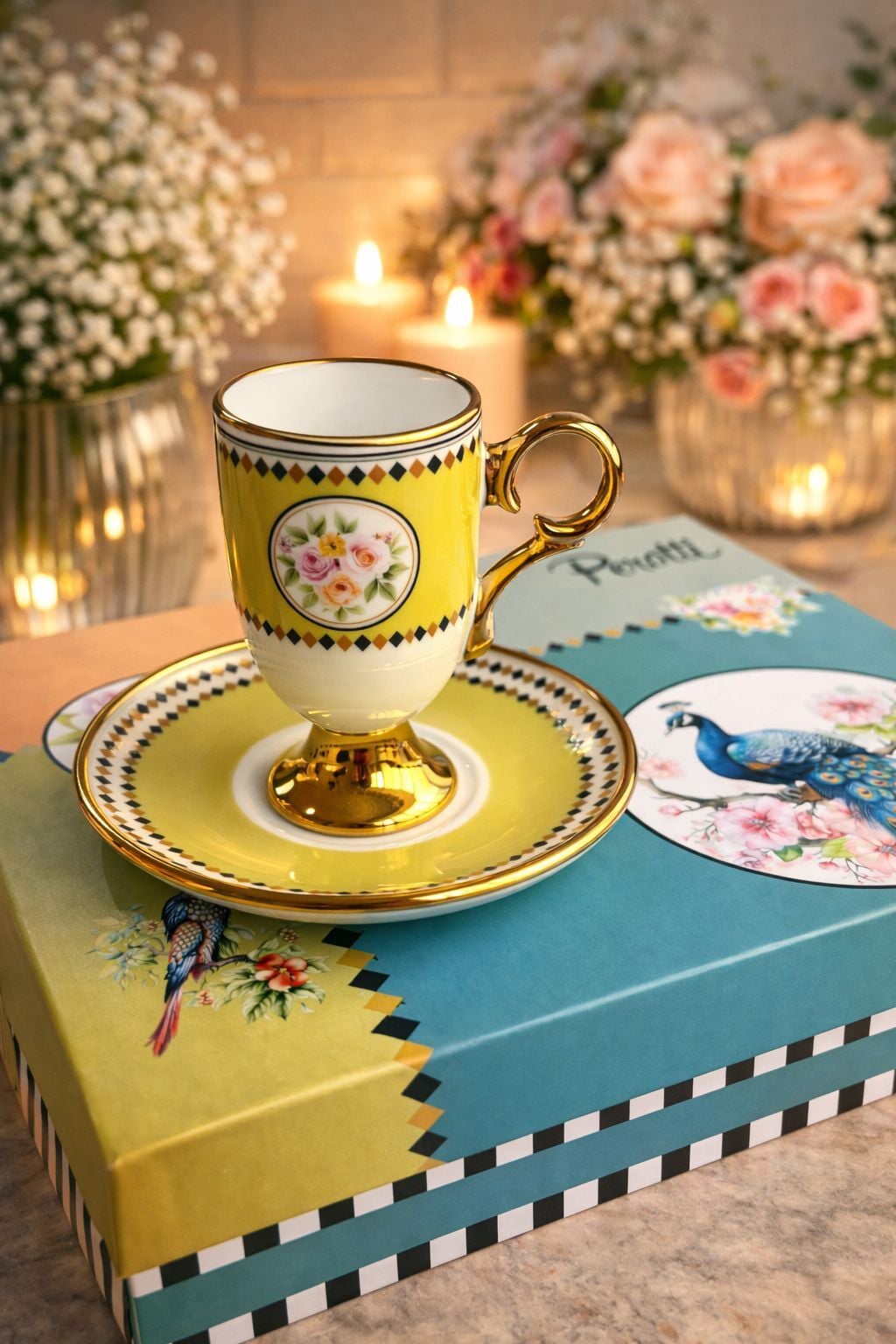 Perotti British Porselen 6 Lı Kahve Fincan Yeşil