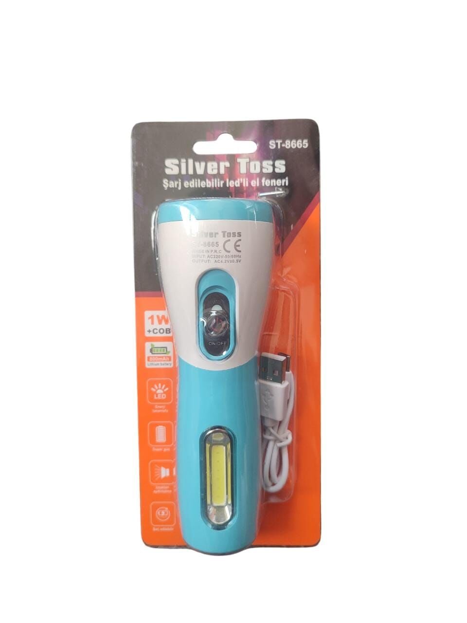 Silver Toss St-8665 Ledli El Feneri Mavi