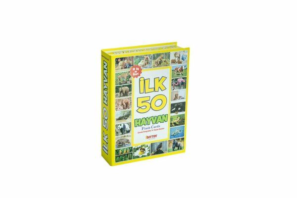 Taba Flash Cards İlk 50 Hayvan Karışık Renkli