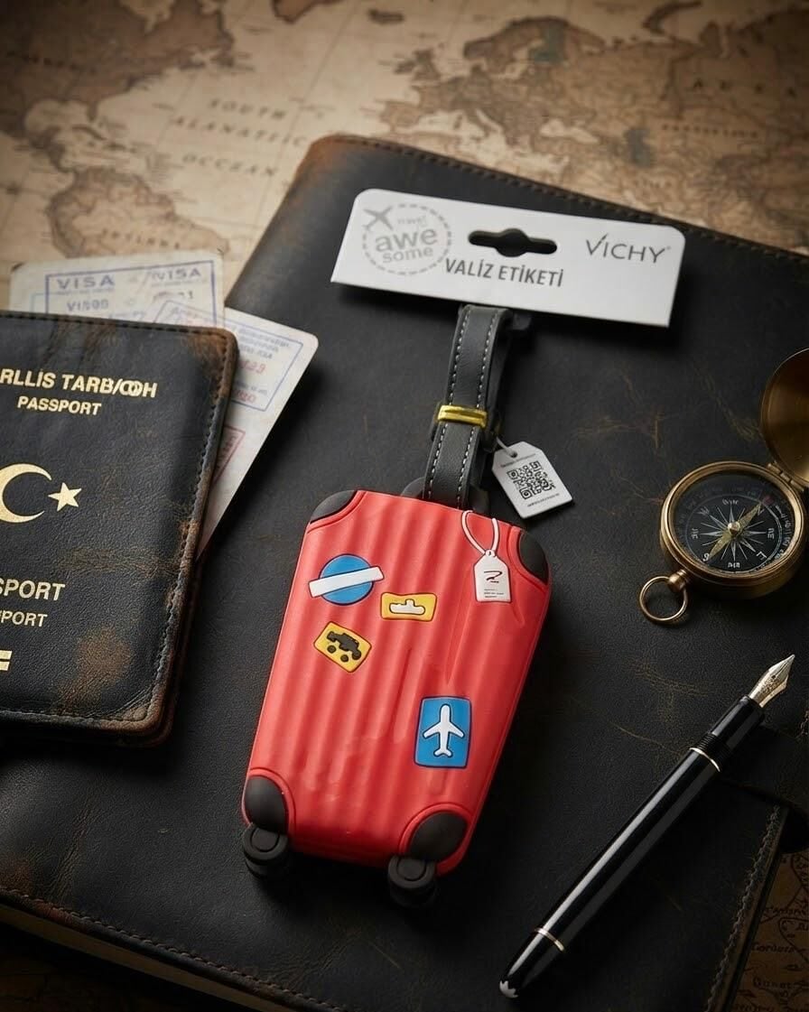 Vıchy Valiz Etiketi Valiz Vch-6856 Pembe