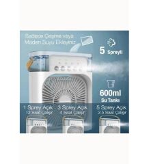 Taşınabilir Masaüstü Buzlu Buharlı Soğutucu  Fam-01 Fan