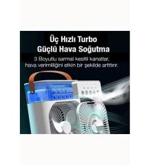 Taşınabilir Masaüstü Buzlu Buharlı Soğutucu  Fam-01 Fan Siyah