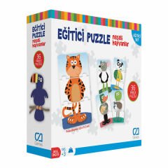 Ca Games Eğitici Puzzle Neşeli Hayvanlar Karışık Renkli