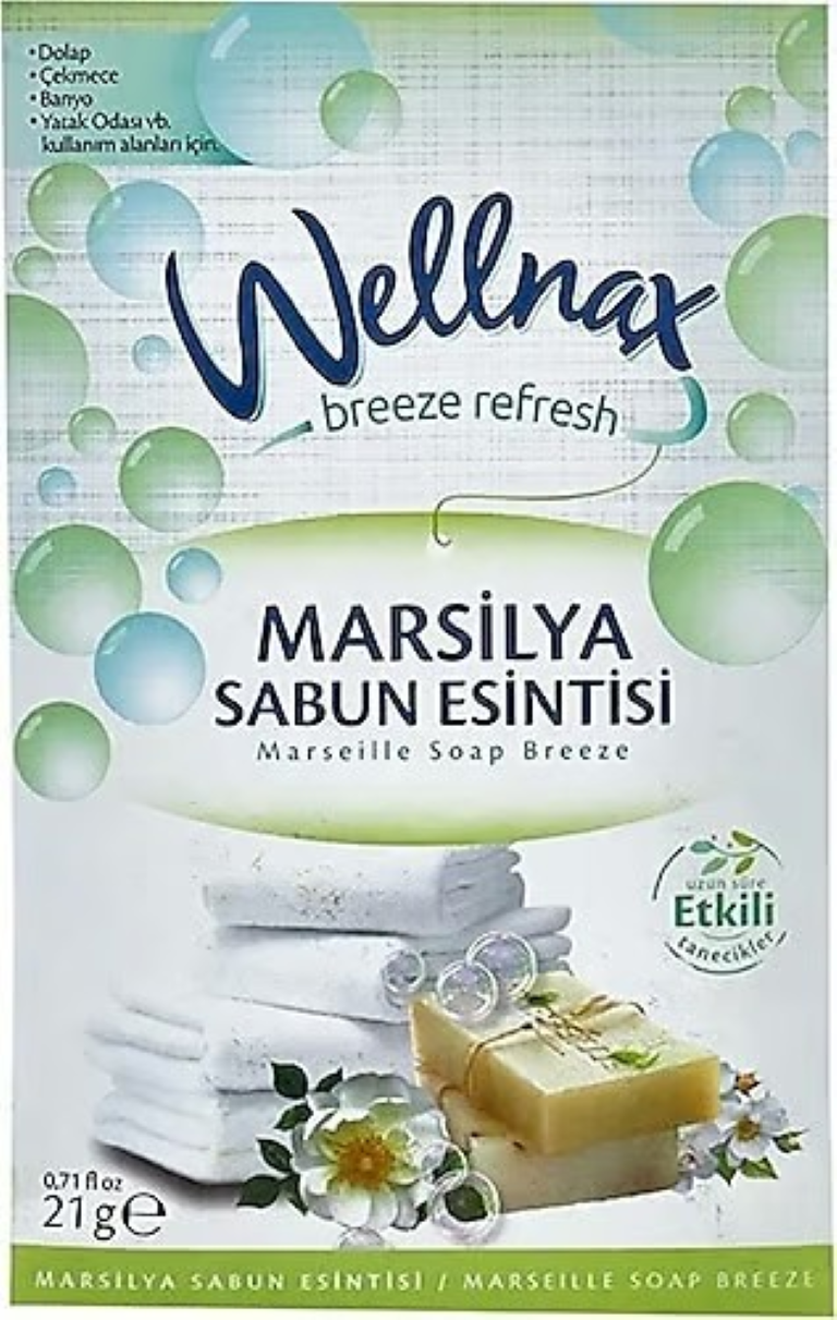 Wellnax Dolap ve Çekmece Koku Kesesi Marsilya Sabun Esintisi