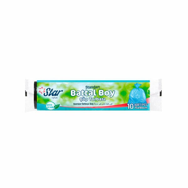 StarPlus Çöp Poşeti Standart Battal Boy  Ebat 75X90 140Gr Mavi