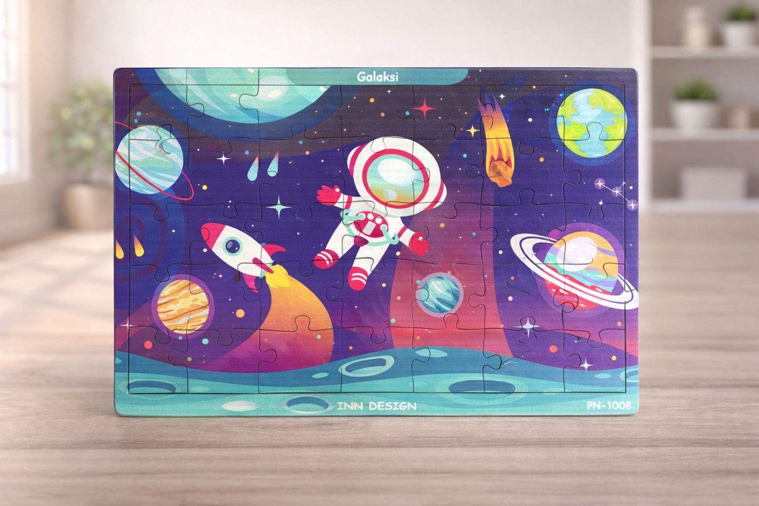 Inn Design 35 Parça Ahşap Puzzle Galaksi