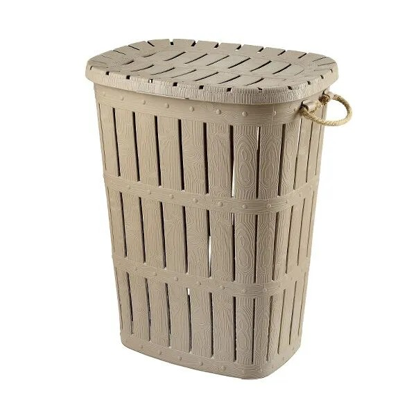 Tuffex Kirli Çamaşır Sepeti Botanica Halatlı 62Lt Vizon