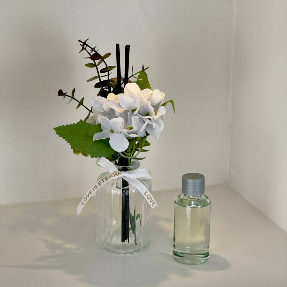 Tohana Oda Kokusu Seti 50 Ml Cam Şişe Lily-Rose-Levander-Sakura-Jasmine-Ocean Beyaz