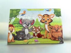 Inn Design 35 Parça Ahşap Puzzle Sevimli Hayvanlar