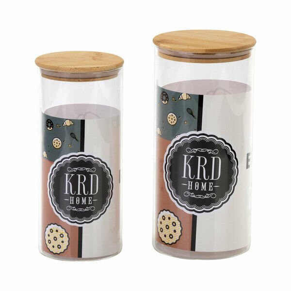 Krd Home Kavanoz Cam Borosilikat  Yuvarlak 2 Li