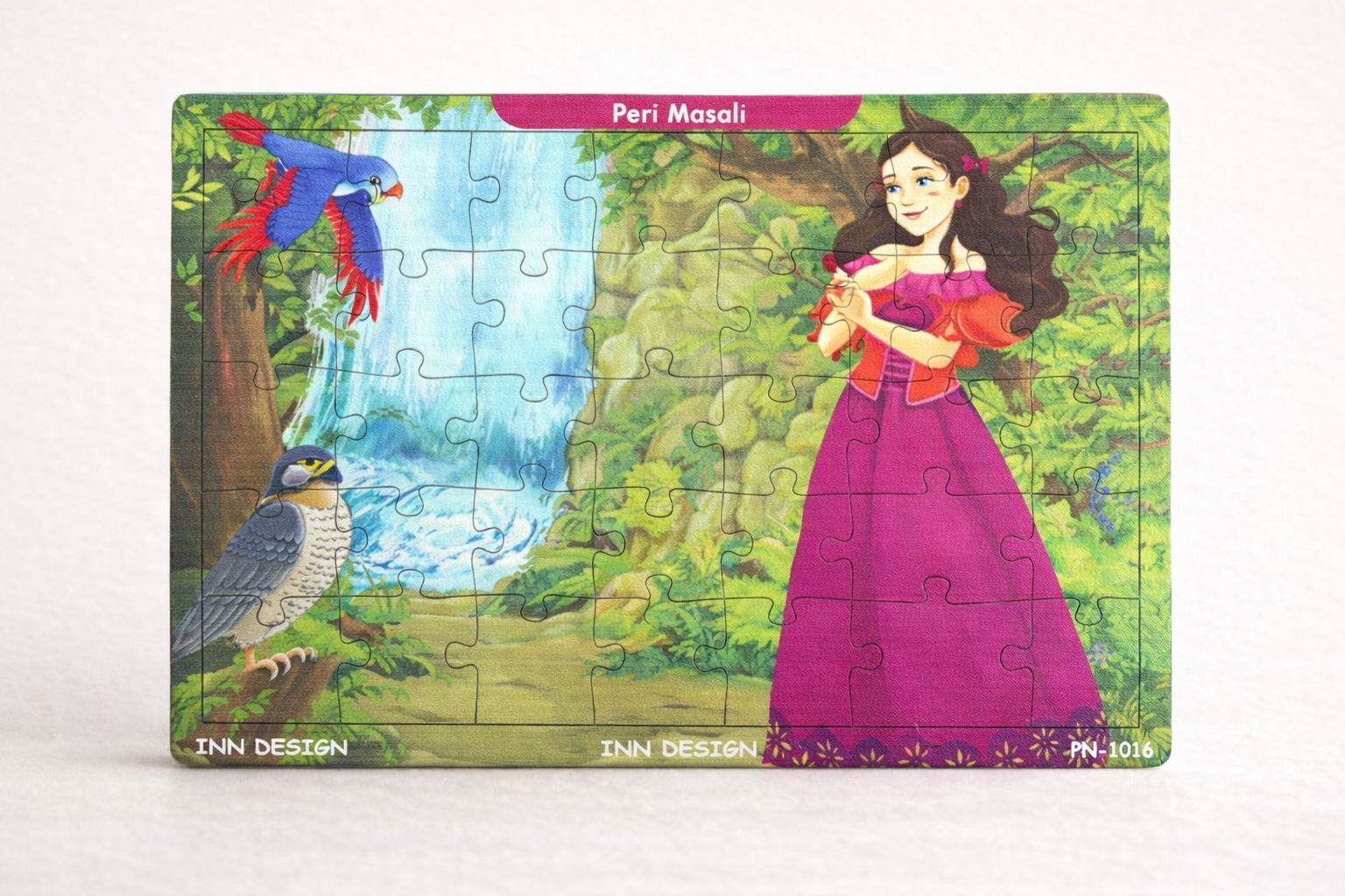 Inn Design 35 Parça Ahşap Puzzle Peri Masalı Karışık Renkli