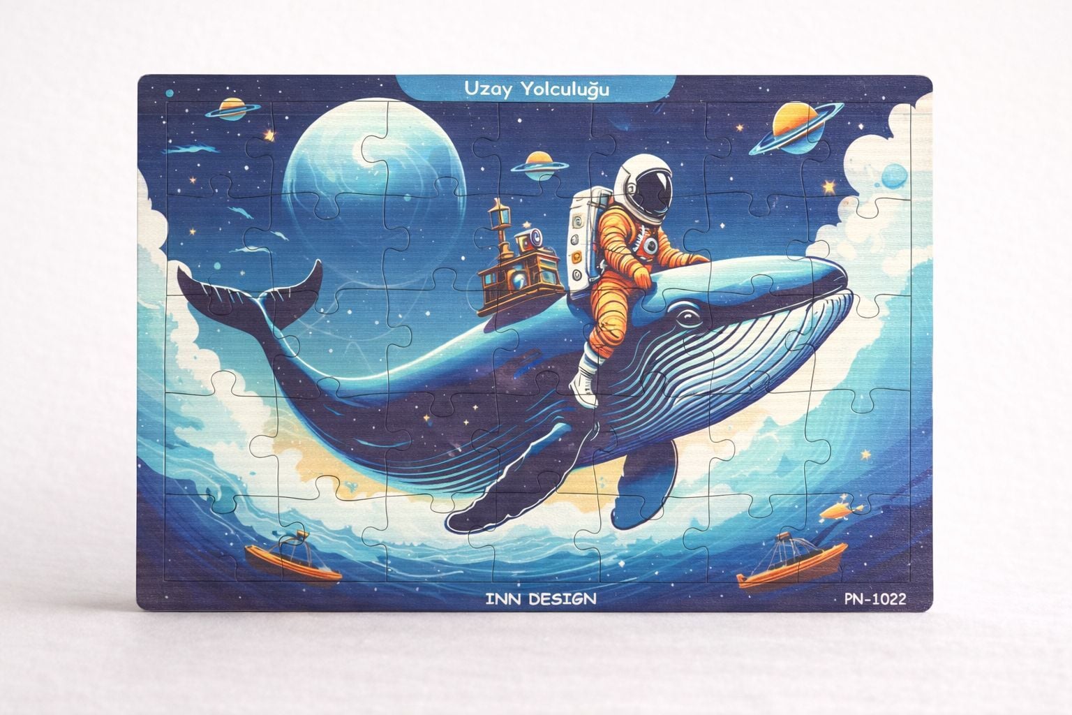 Inn Design 35 Parça Ahşap Puzzle Uzay Yolculuğu