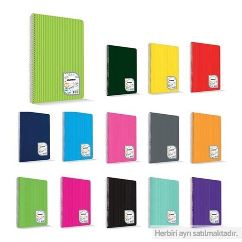 Çınar 60 Yaprak Çizgili Defter Küçük Boy Pp Kapak Karışık Renkli
