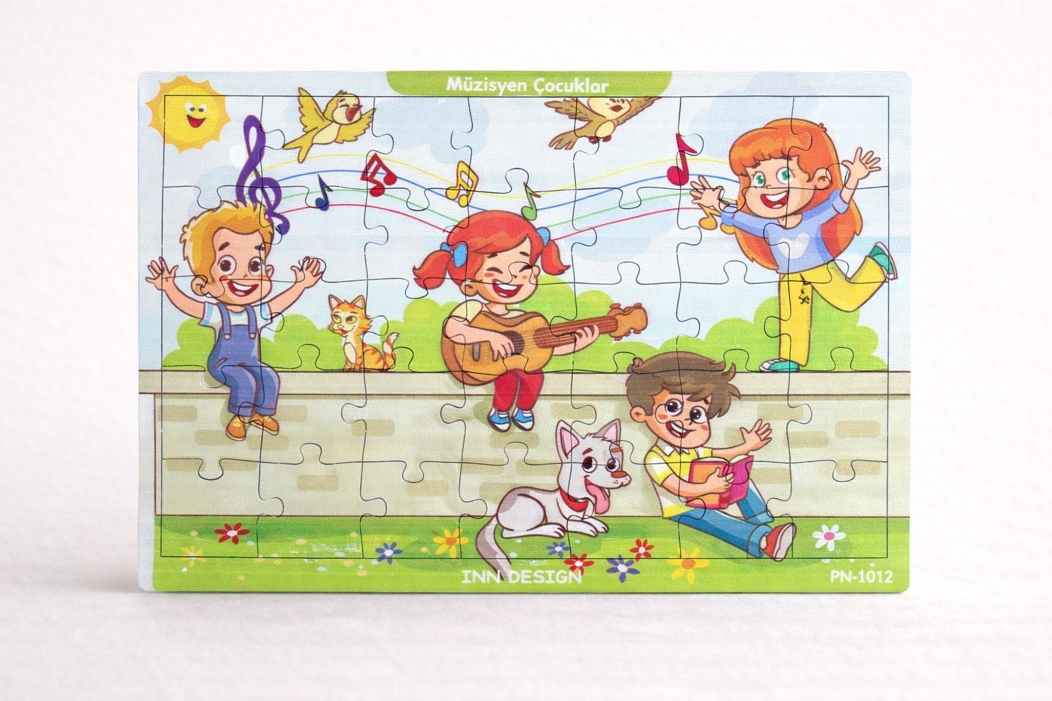 Inn Design 35 Parça Ahşap Puzzle Müzisyen Çocuklar Karışık Renkli