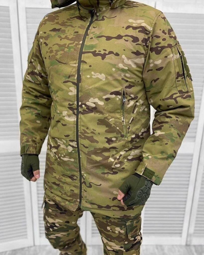 Kamuflaj Desen Kampçı Dağcı Avcı Parka Haki - XL