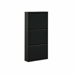 Şahbaz Ayakkabılık Metal 3 Katlı Siyah