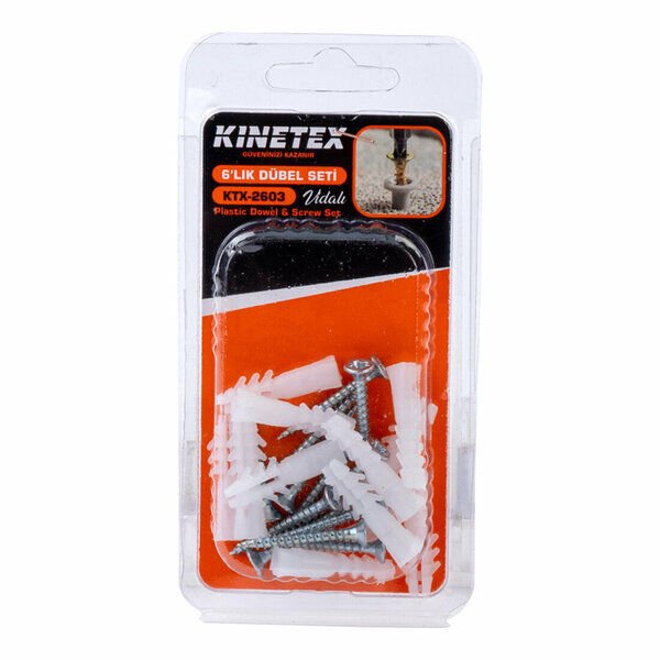 Kinetex Hırdavat Seti Dübel Vida Seti 6'Lık
