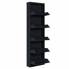 Şahbaz Ayakkabılık Metal 5 Katlı Siyah