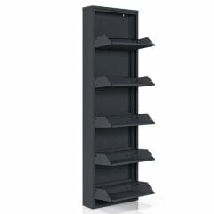 Şahbaz Ayakkabılık Metal 5 Katlı Antrasit