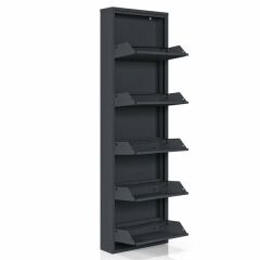 Şahbaz Ayakkabılık Metal 5 Katlı Antrasit
