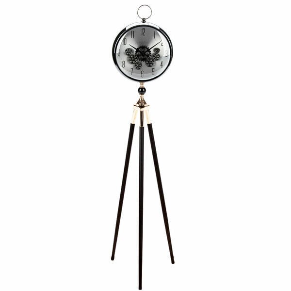 Sado Tripod Dekoratif Saat Çarklı Ayaklı Saat Siyah - No:1