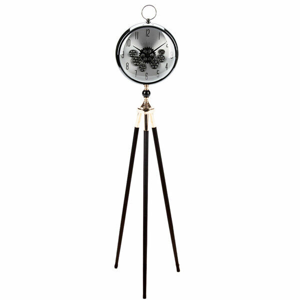 Sado Tripod Dekoratif Saat Çarklı Ayaklı Saat Siyah - No:2