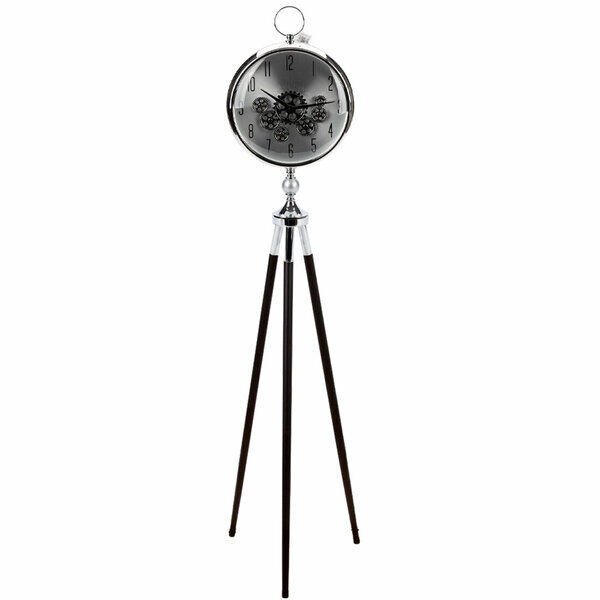 Sado Tripod Dekoratif Saat Çarklı Ayaklı Saat No:1 - Gümüş