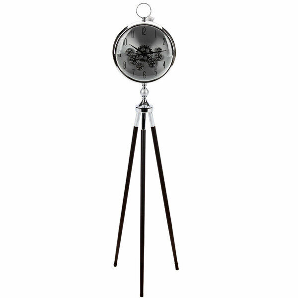 Sado Tripod Dekoratif Saat Çarklı Ayaklı Saat No:1 - Gümüş