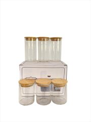 Yakut 12894 6 Lı Bambu Kapak Baharatlık